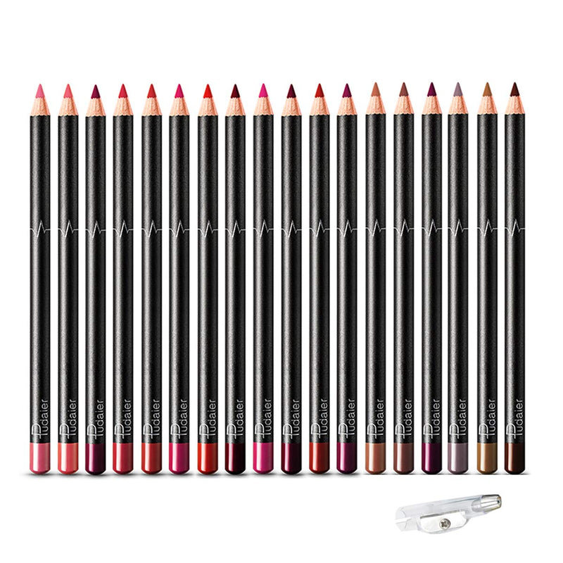 DC-BEAUTIFUL 18 Colors Lip Liners Pencil Set with 2 Pencil Sharpeners, Premium Waterproof Smooth Lip Pencils, Long Lasting Matte Makeup Lipliners(2022 Upgraded) DC-BEAUTIFUL