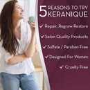 Keranique Hair Thicker Stronger Hair 60 Days System with Keratin Shampoo, Conditioner and Texturizing Mousse for Colored Thinning Hair, Paraben/Sulfates Free, Maintains Body and Volume Keranique Store