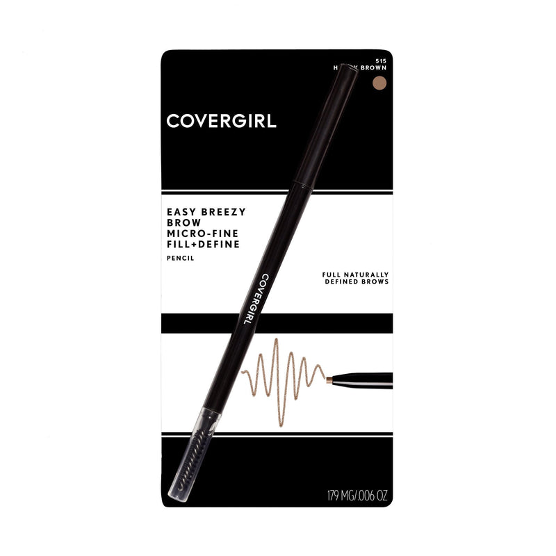 COVERGIRL Easy Breezy Brow Micro-Fine + Define Pencil, Honey Brown, 0.03 Pound (packaging may vary) COVERGIRL