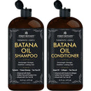 Batana Oil Shampoo and Conditioner - Fights Hair Loss, Promotes Hair Growth, Fights Dandruff, Lice & Itchy Scalp - for Men and Women Sulfate Free - 16 fl oz x 2 Infinity Warehouse