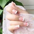 Yokilly 120 Pieces Natural French Fake Nails,Acrylic False Nails Kit Including 12 Different Size Short Press on False Nails,Pink White Nails Tips Sets with Nail Glue Stickers,Files and Stick (120 Pcs) Yokilly