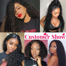 Subella 13x4inch Lace Front Wigs Human Hair Pre Plucked Hairline 150% Density Glueless Brazilian Curly Human Hair Wigs with Baby Hair for Black Women (22inch) Subella