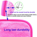 Makeup Remover Towel (6 Pack), Reusable Microfiber Makeup Remover Cloth Removing All Makeup with Just Water 12" X 6" - Hot Pink/Blue/Black ZYMLOVE