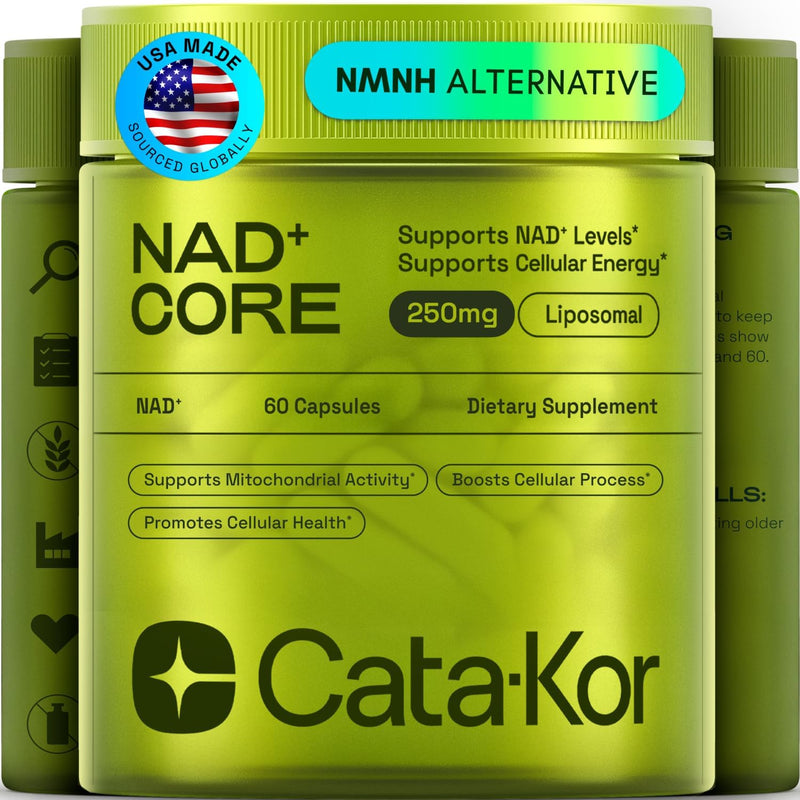 NMNH Supplement Alternative - Liposomal NAD CORE 250mg - 30-Day Supply - High Purity NAD Supplement for Healthy Aging, Energy - 60 Capsules Infinity Warehouse