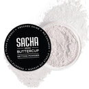 Sacha BUTTERCUP No Color Mini Setting Powder. No Ashy Flashback. Blurs Fine Lines and Pores. Loose, Translucent Face Powder to Set Makeup Foundation or Concealer. For All Skin Tones, 0.35 oz. Infinity Warehouse