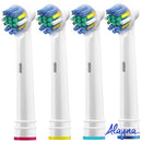 Oral B Compatible Replacement Brush Heads- Holiday Pack of 16 Double Clean, Cross, Floss, and Precise Oralb Braun Compatible Electric Toothbrush Parts- Fits Oral-B Kids, Pro 1000 + More! Alayna