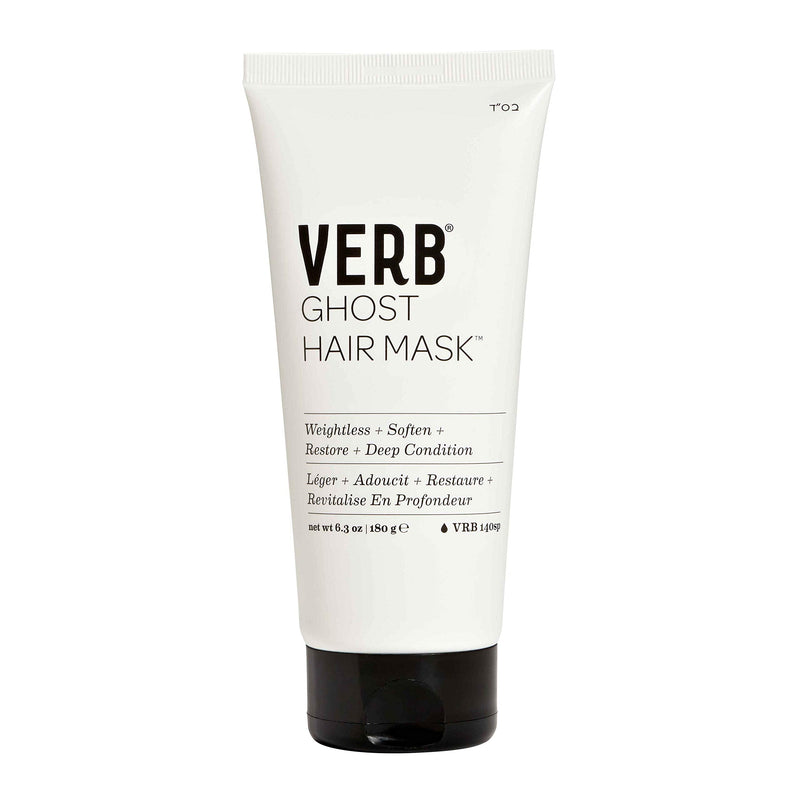 Verb Ghost Hair Mask - Vegan Deep Conditioning Hair Treatment – Repair Hair Mask for Damaged Hair – Intense Hydration Mask with Moringa Oil Defrizzes and Promotes Shine, 6.3 fl oz VERB