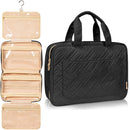 Fashionable Hanging Travel Toiletry Bag for Women and Men, Foldable Hygiene Bag, Bathroom, and Shower Organizer Kit with Elastic Band Holders for Toiletries, Cosmetics, Makeup, Brushes (Large) BOACAY Store