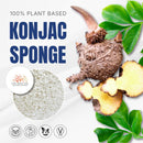 Roote Ritual Konjac Body Sponge – 100% Natural Exfoliating Shower Sponge for Sensitive Skin – Gently Deep Cleanses, Earth-Friendly Loofah, Biodegradable, Vegan – for Women, Men (Natural White) Infinity Warehouse