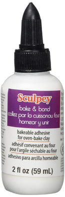 Sculpey Oven Bake Clay Adhesive, Non Toxic, 2 fl oz. bottle with precise flow twist cap. Great for gluing polymer clay to itself and porous surfaces. Polyform