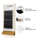 LASHVIEW Eyelash Extension,Ellipse Flat Eyelash Extensions,Individual Lashes,0.15mm C Curl 12mm,Lash Extension,Semi-Permanent,Extremely Light & Soft,Professional Salon Use. LASHVIEW