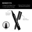 Pacinos Beard Pencil Filler - Water Proof, Long Lasting Coverage & Natural Finish - Beard, Moustache & Eyebrows - Micro-Fork Tip for Seamless Application - Includes Bristle Brush for Blending (Black) Pacinos
