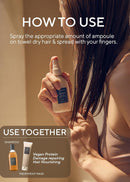 AROMATICA Quinoa Protein Hair Ampoule 3.38 fl. Oz - Vegan Protein Hair Serum for Silky Hair | Nourishing Dry, Damaged Hair | Silicone Free Infinity Warehouse