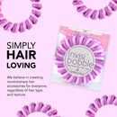 invisibobble Extra Hold Traceless Spiral Hair Ties - The Secret Purple - Strong Elastic Grip Coil Accessories for Women - No Kink, Non Soaking - Gentle for Girls Teens and Thick Hair invisibobble