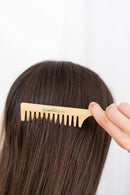 GranNaturals Wide Tooth Wooden Rat Tail Comb - Hair Tool for Teasing Strands & Post Styling - Peach Rattail Wood Pick Handle for Sectioning & Parting - Perfect for Professional & Personal Use GranNaturals