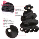 Beauhair 4 Bundles with Closure(16 16 16 16+14 Free Part) Professional Brazilian Body Wave Hair 100% Unprocessed Virgin Human Hair Bundles with Closure Natural Black Human Hair Extensions Beauhair Store