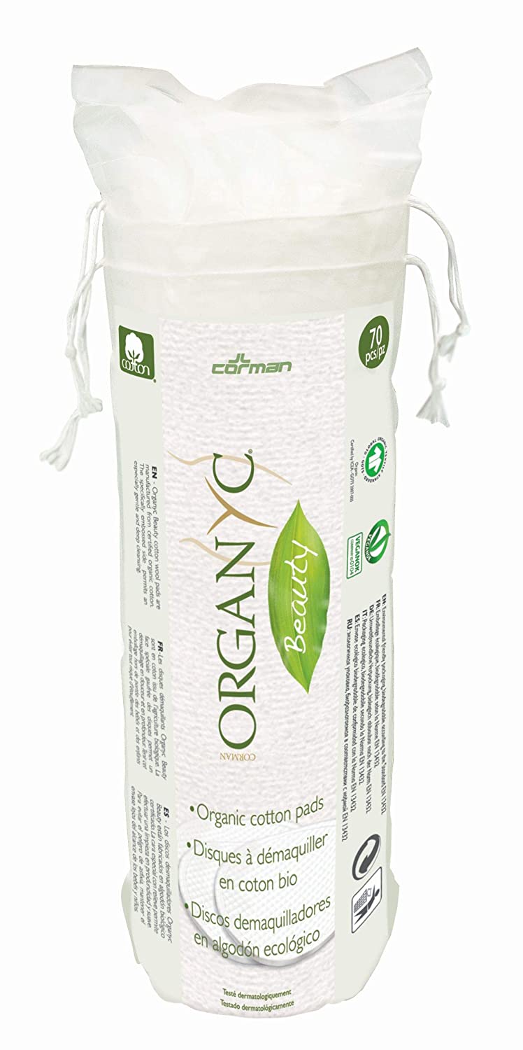Organyc - 100% Organic Cotton Rounds - Biodegradable Cotton, Chemical Free, for Sensitive Skin (420 Count) - Daily Cosmetics. Beauty and Personal Care Organyc
