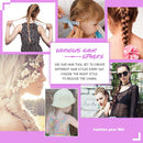 Hair Tail Tools, TsMADDTs 4Pack Hair Loop Tool Set with 2Pcs French Braid Tool Loop 1Pcs Elastic Hair Rubber Bands Remover Cutter 1Pcs Rat Tail Comb Metal Pin Tail Braiding Comb for Hair Styling, Purple TsMADDTs Store