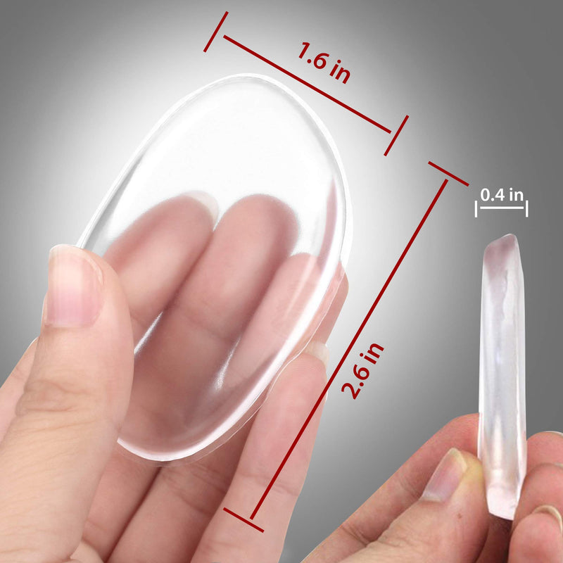 2 Pack Silicone Makeup Sponge [Washable] Premium Quality - Gel Foundation Makeup and Puff BB - Best Silisponge Cosmetic Beauty Tools Blender [Clear] Nylea