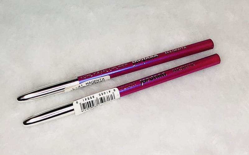 Jordana Kohl Kajal Lipliner Magenta 5 1/2" Pink Lipliner A02 HARD TO FIND Lot of 2 Jordana