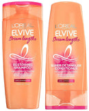 L'Oreal Paris Elvive - Dream Lengths - Restoring Shampoo & Super Detangler Conditioner Set - One Set L'Oréal