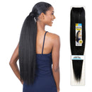 Organique Mastermix Synthetic Pony Pro Wrap Around Ponytail - NATURAL YAKY 24" (1B Off Black) Organique Mastermix