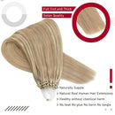 Sunny Micro Ring Human Hair Extensions Natural Remy Human Hair Blonde Highlights Hair Extensions Micro Loop Beads Extensions for Women 18 Inches 1g/Strand 50gram Sunny Hair Store