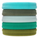 L. Erickson Sport Pony Tube, Green Multi, Set of Five - Exceptionally Secure with Gentle Hold L. Erickson Store