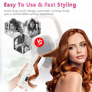 Automatic Hair Curler-Cordless Wand Curling Iron-Portable Auto Crimper Hair Waver, Rechargeable Hair Waver with LCD,Timer Settings&6 Temperature, Auto Shut-Off Hair Styling Tools for Women KFF