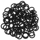 PiercingJ 100pcs Black O-Ring for Ear Piercing Gauge Kit 14G 12G 10G 8G 6G 4G 2G 0G 00G 1/2". 3/4" PiercingJ