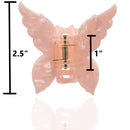 ZOOX Chic Hair Claw Clip by French Designer, A New Twist On Ordinary Hair Clips (Rose Quartz Butterfly) ZOOX