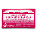 Dr. Bronner’s - Pure-Castile Bar Soap (Rose, 5 ounce) - Made with Organic Oils, For Face, Body and Hair, Gentle and Moisturizing, Biodegradable, Vegan, Cruelty-free, Non-GMO Dr. Bronner's