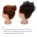 OKHOTY Hair Bun Extensions Messy Curly Hair Scrunchies Hairpieces Synthetic Donut Updo Hair Pieces for Women Girls(1PCS Black brown) OKHOTY