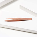 Tweezerman Stainless Steel Point Tweezer - Eyebrow Precision Tweezers, Facial and Ingrown Hair Removal (Rose Gold) Tweezerman