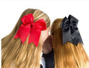 Kenz Laurenz Cheer Bows Blue Cheerleading Softball - Gifts for Girls and Women Team Bow with Ponytail Holder Complete Your Cheerleader Outfit Uniform Strong Hair Ties Bands Elastics (1) Kenz Laurenz