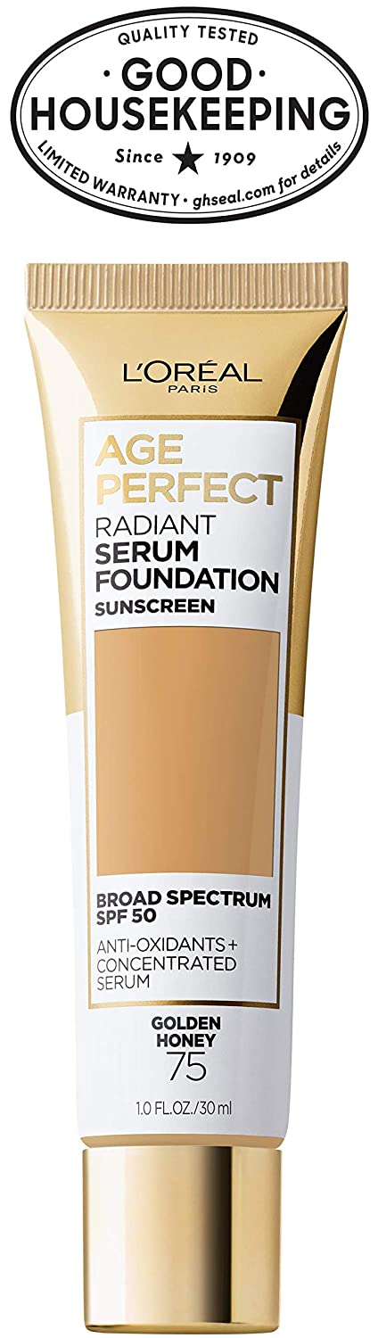 L'Oreal Paris Age Perfect Radiant Serum Foundation with SPF 50, Golden Honey, 1 Ounce L'Oreal Paris Store