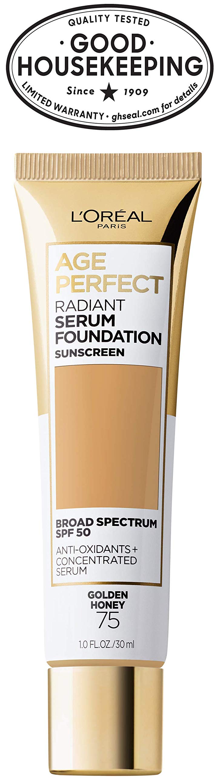 L'Oreal Paris Age Perfect Radiant Serum Foundation with SPF 50, Golden Honey, 1 Ounce L'Oreal Paris