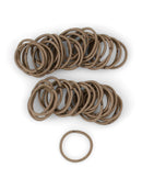 Heliums Small Light Brown Hair Elastics, 2mm Thin Mini 1 Inch Sized Hair Ties for Kids, Braids and Fine Hair - 48 Count (Light Ash Brown) Heliums