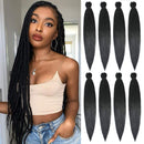 Pre Stretched Braiding Hair Long Easy Braid 30 Inch 8 Packs Expression Braiding Hair Extensions Professional Synthetic Fiber Crochet Twist Braids Alrence