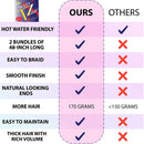 Pre-Stretched Braiding Hair Extensions – 24 Inch 6 Bundles Total – Xpression 100% Kanekalon Hair Extensions – TZ Braid Hair Extensions – Pre-Cut and Pre-Combed Synthetic Hair – Natural Look (NPURPLE) Supreme Hair