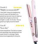 L’Ange Hair Le Rêve Blush Titanium Straightener - 2 in 1 Ceramic Hair Straightener - Titanium Hair Straightener with Dual Voltage - Ionic Straightener with Digital Display - 1“ Plate, MSRP $179.00 L'ANGE HAIR