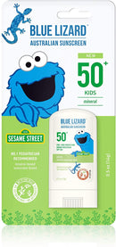 BLUE LIZARD Mineral Sunscreen Stick with Zinc Oxide SPF 50+ Water Resistant UVA/UVB Protection Easy to Apply Fragrance Free, Kids, Unscented, 5 Oz BLUE LIZARD