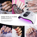 One Fire Nail Dryer, 120W Led Nail UV Light Professional, Automatic Sensor UV Led Nail Lamp Gel Polish Light, 4 Timer Gel Polish UV Nail Light, Portable Large Space UV Light for Nails Gel Polish Dryer One Fire