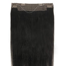 GOO GOO Hair Extensions Human Hair Extensions Natural Black 16 Inch 80g Hairpiece Remy Hair Extensions Natural Straight Wire Hair Extensions with Transparent Line Invisible GOO GOO