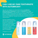 AutoBrush Kids Fluoride Free Foaming Toothpaste Strawberry Flavor, Foam Toothpaste for Electric or U-Shaped Toothbrush, SLS-Free, Travel Friendly (3 Pack) AutoBrush