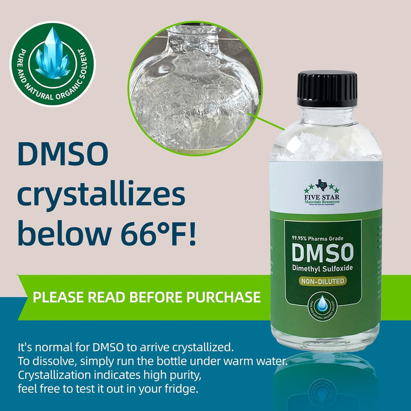 Dimethyl Sulfoxide (DMSO) 99.95% Pure Liquid |8 oz. DMSO Pharma Grade Non-diluted | Undiluted & Odorless, Contained in Premium Glass Bottle Infinity Warehouse