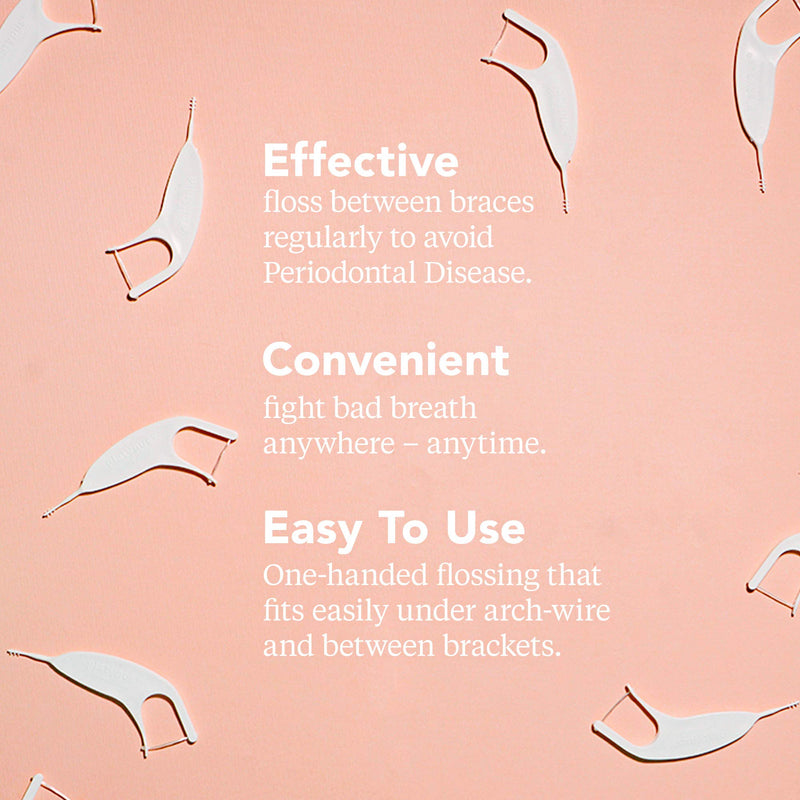 Platypus Orthodontic Flossers for Braces | Ortho Picks for Adults & Kids | Fits Under Arch Wire | Non-Damaging | Encourage Flossing Habits | Floss Teeth in Under Two Minutes (40 Count (Pack of 1) Platypus