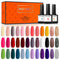Gel Nail Polish 36 Pcs Colors Fall Holiday Gel Polish Soak Off Gel Nail Kit Glitter Nail Art Starter Kit Beauty Gifts Set Box by Modelones modelones Store
