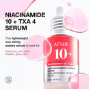 ANUA Niacinamide 10 + TXA 4 Serum, Hyaluronic Acid, Tranexamic acid, Vitamin B12, Facial Serum for Glass Skin, Clarifying, Radiant Complexion with Natural Color, Korean Skin Care (30ml /1.01 fl.oz) Infinity Warehouse