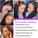 CYNOSURE Lace Front Human Hair Wigs for Black Women Pre Plucked Hairline 150% Denisty Brazilian Water Wave Lace Front Wigs with Baby Hair Natural Black Color(16, Water Wave Wig) CYNOSURE Store